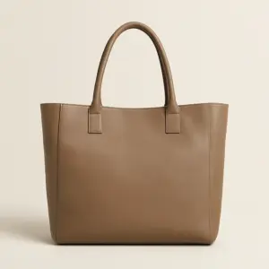 Leather tote bag