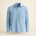 Linen shirt — sky blue