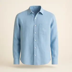 Linen shirt — sky blue