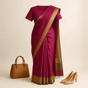 Silk blend saree
